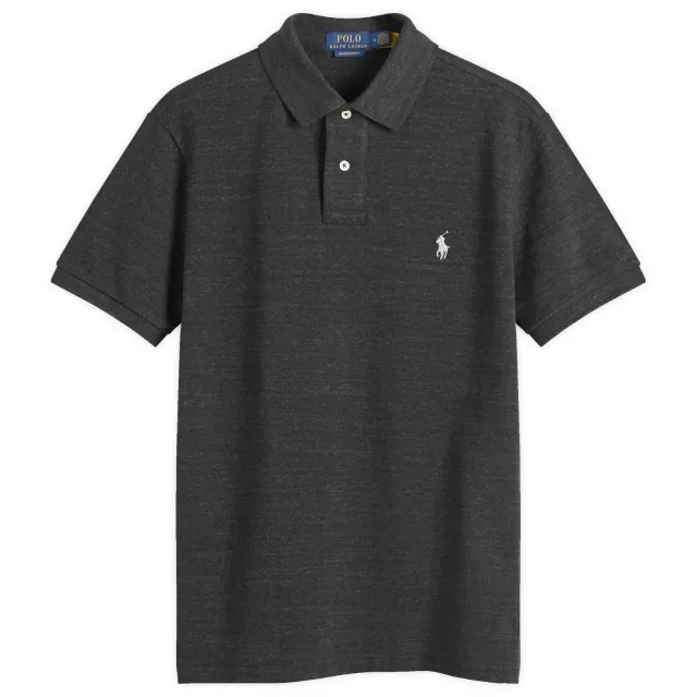 Polo Ralph Lauren  POLO AJUSTE DROIT EN COTON BASIC MESH LOGO PONY PLAYER  men's Polo shirt in Black