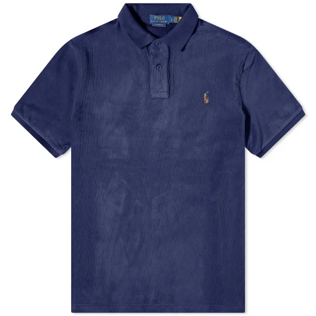Polo Ralph Lauren Men's Knitted Cord Polo Newport Navy
