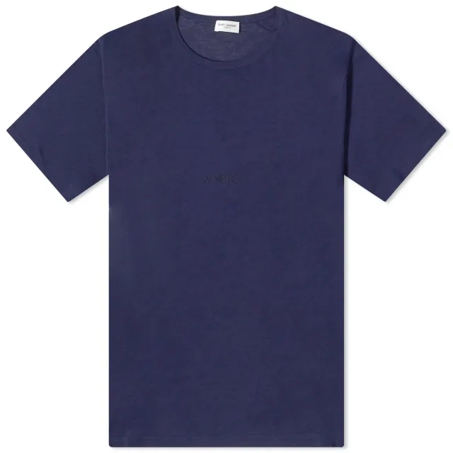Asics Saint Laurent Men's Embroidered Logo T-Shirt Blueberry