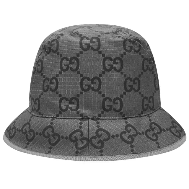 Gucci Men's GG Ripstop Bucket Hat Graphite