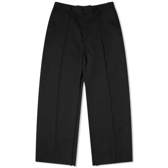 Balenciaga Men's Runway Double Front Tailored Pant Black