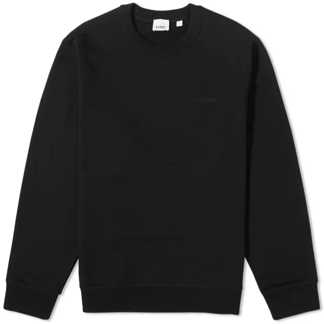 Burberry Men's Bainton Back Logo Crew Sweat Black