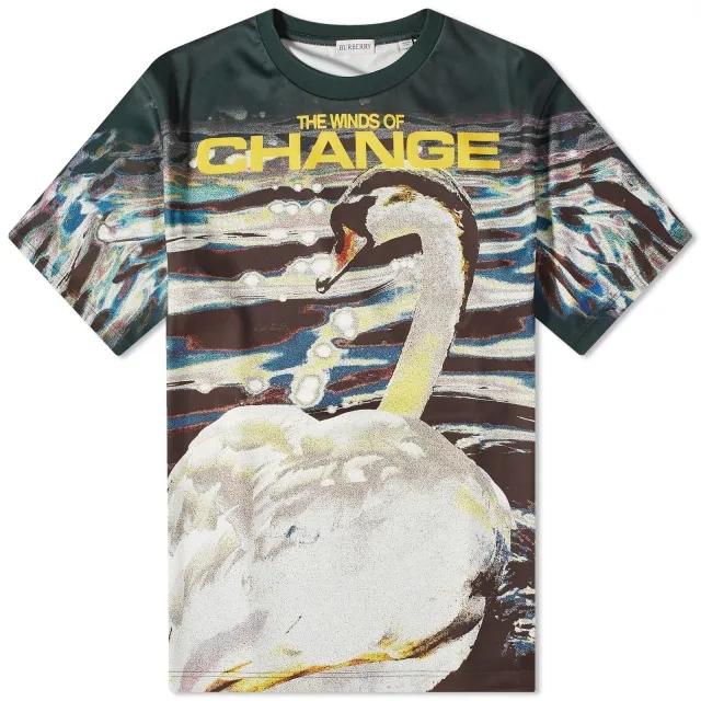 Burberry Men's Swan Logo T-Shirt Vine