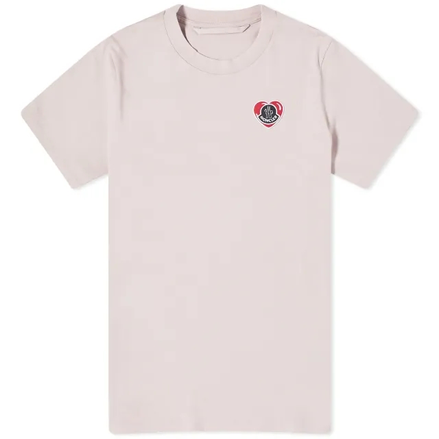 Moncler Men's Heart Badge Short Sleeve Tee Lilac