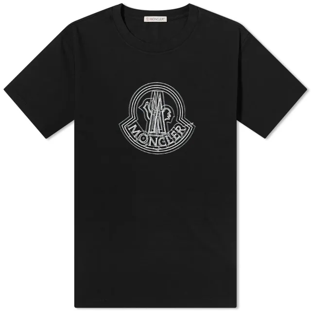 Moncler Embroidered Logo T-Shirt (White - M) - Size M