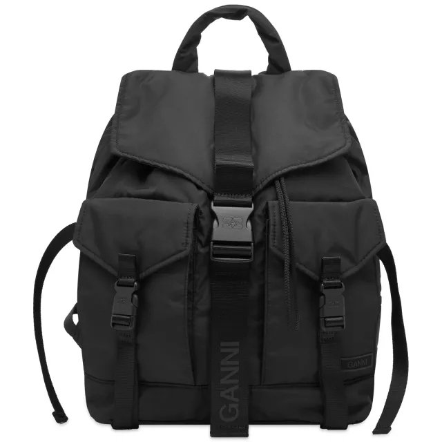 Ganni Recycled Tech Backpack Women Backpacks Black