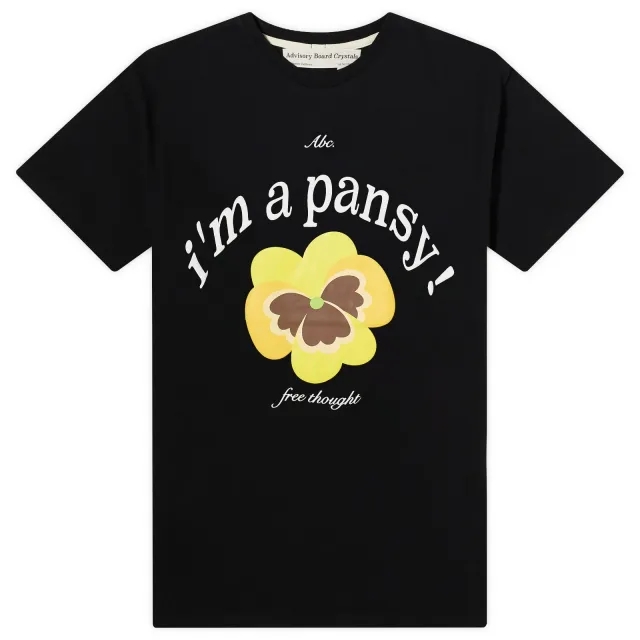 Advisory Board Crystals Men's Pansy T-Shirt Black