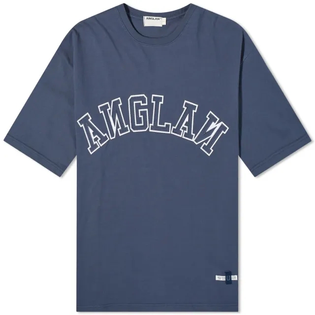 Anglan Men's Applique Logo T-Shirt Navy