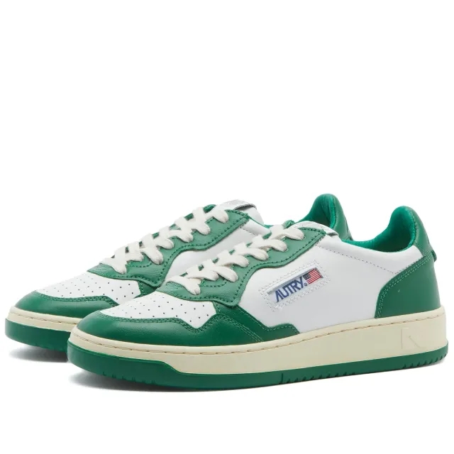 Autry Women's Medalist Low Sneaker Green/White
