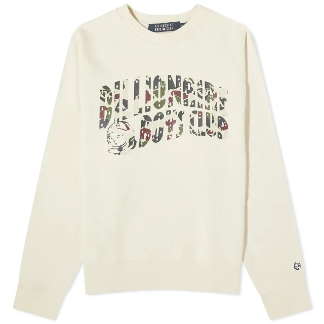 Billionaire Boys Club Men's Duck Camo Arch Logo Crew Sweat Cream