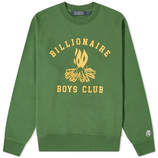 Billionaire Boys Club Men's Campfire Crew Sweat Green