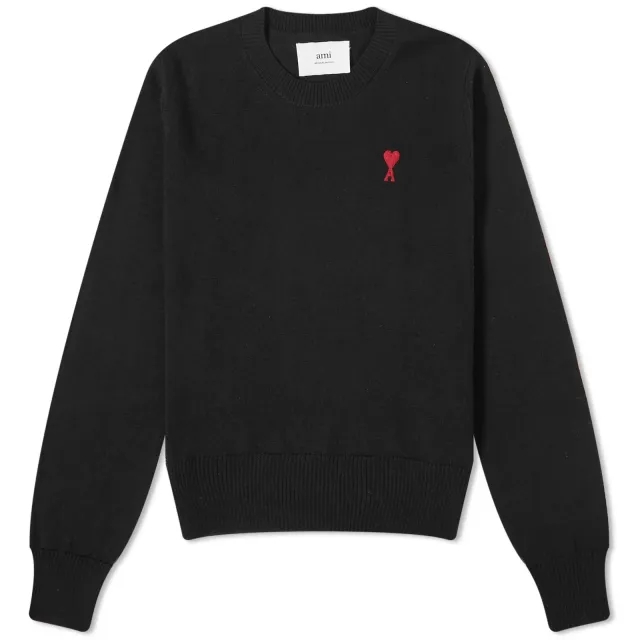 AMI Paris AMI Small ACD Knit Sweater Black