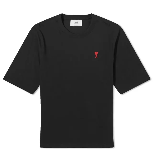 Ami Paris Ami De Coeur Tee Men Shortsleeves Black