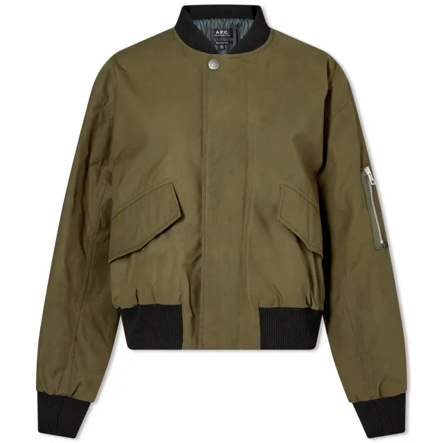 A.P.C. Women's Haley Bomber Jacket Khaki