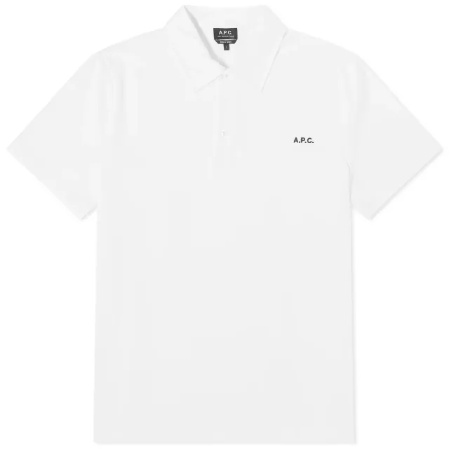 A.P.C. Men's Carter Logo Polo White