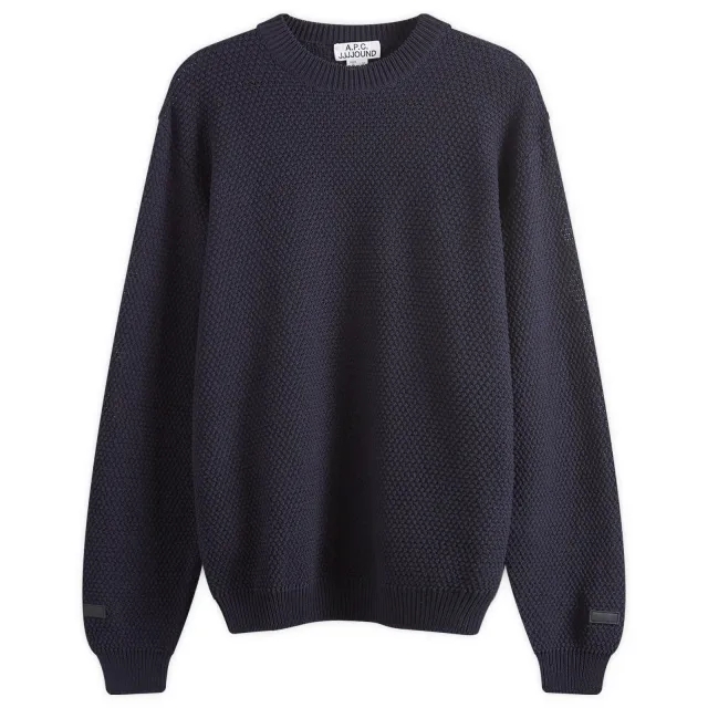 A.P.C. Men's x JJJJound Crew Knit Sweat Dark Navy