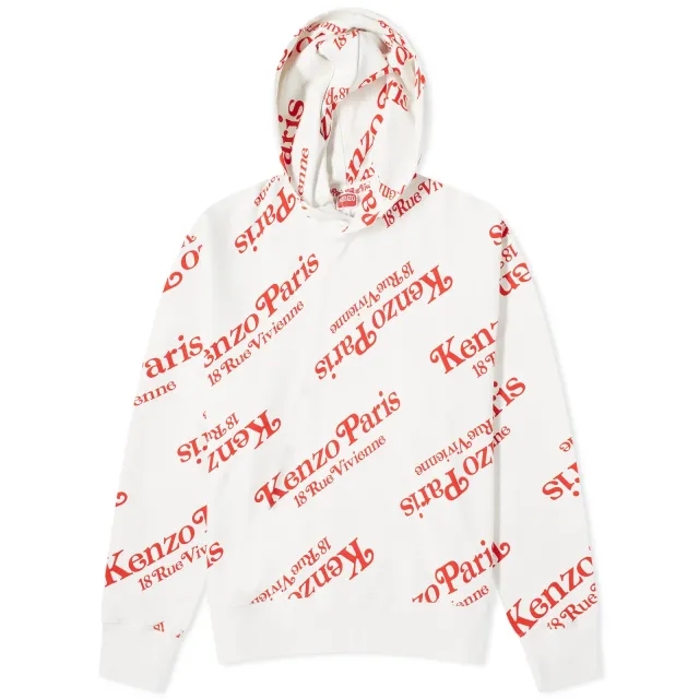 Kenzo Women's Verdy Logo Hoodie Off-White