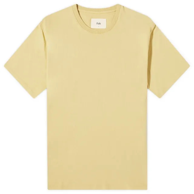 Folk Men's Contrast Sleeve T-Shirt Wheat
