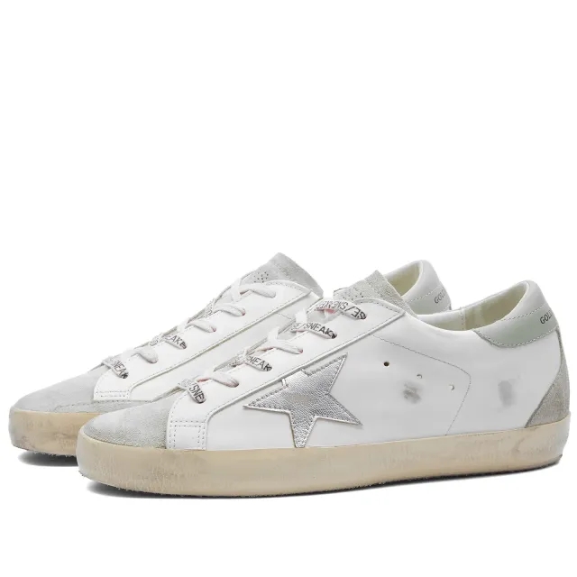 Golden Goose Women's Super Star Leather Sneaker White/Ice/Silver