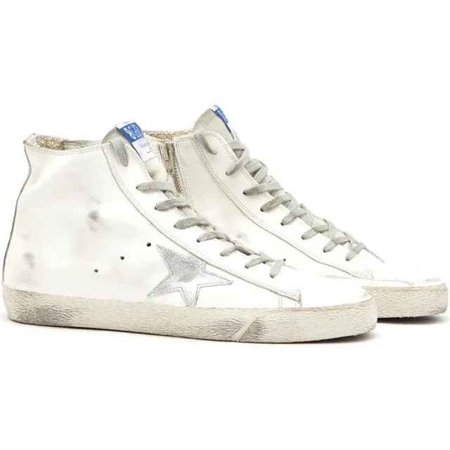 Golden Goose Women's Francy Leather Sneaker White/Silver/Milk