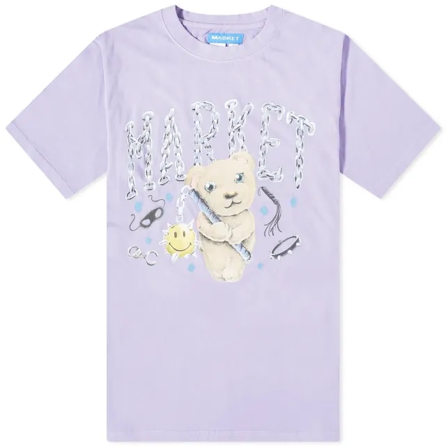 MARKET Men's Soft Core Bear T-Shirt Orchid