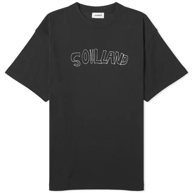 Soulland Men's Kai Roberta Logo T-Shirt Black
