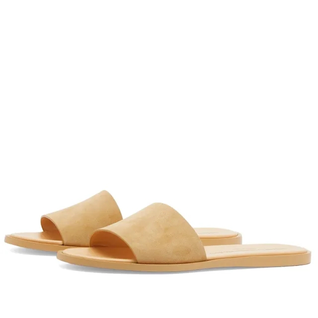 Woman by Common Projects Women's Suede Slides Tan