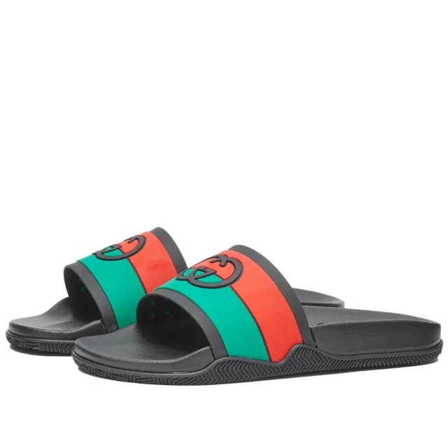 Gucci Men's Rg GG Pool Slide Black