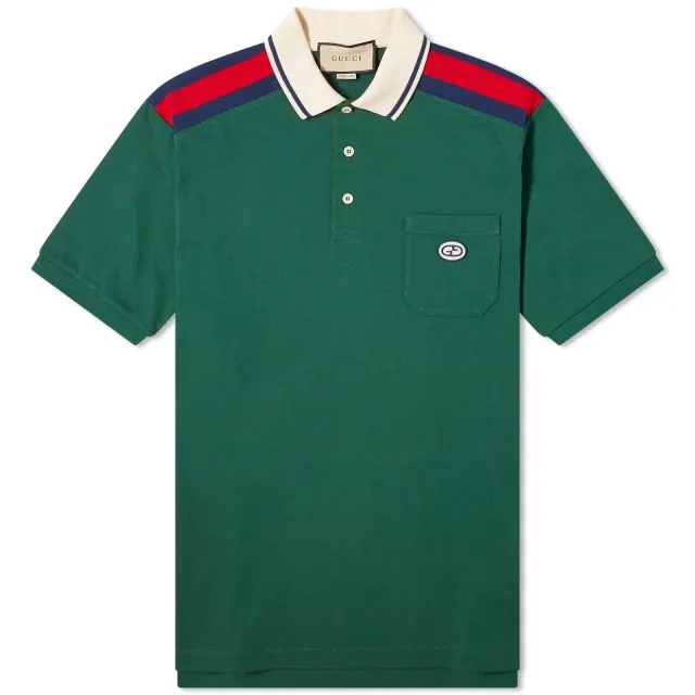 Gucci Men's GRG Logo Polo Shirt Green