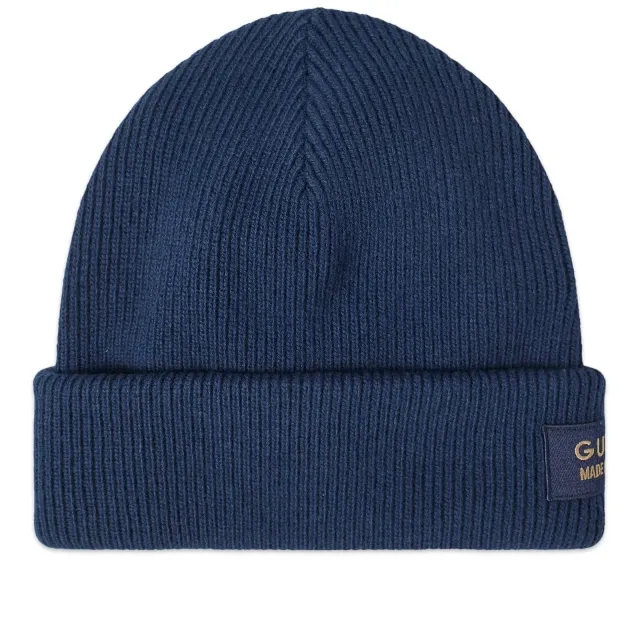 Gucci Men's Patch Beanie Hat Navy