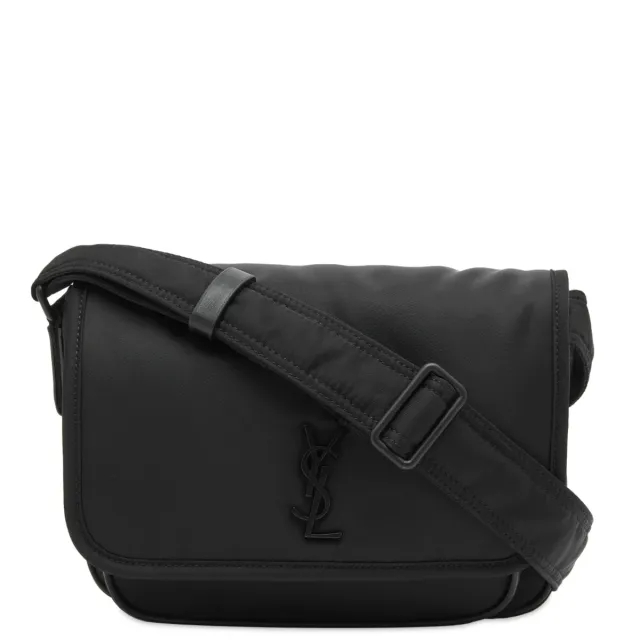 Saint Laurent Men's Nylon Small Messenger Bag Black