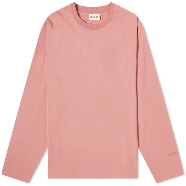 Asics Adanola Women's Washed Long Sleeve Boxy T-Shirt Dark Pink