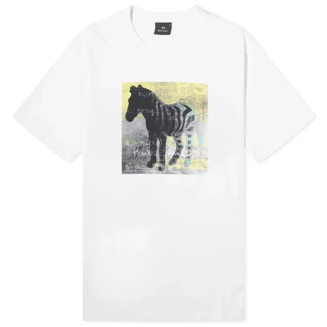 Paul Smith Men's Zebra Square T-Shirt White