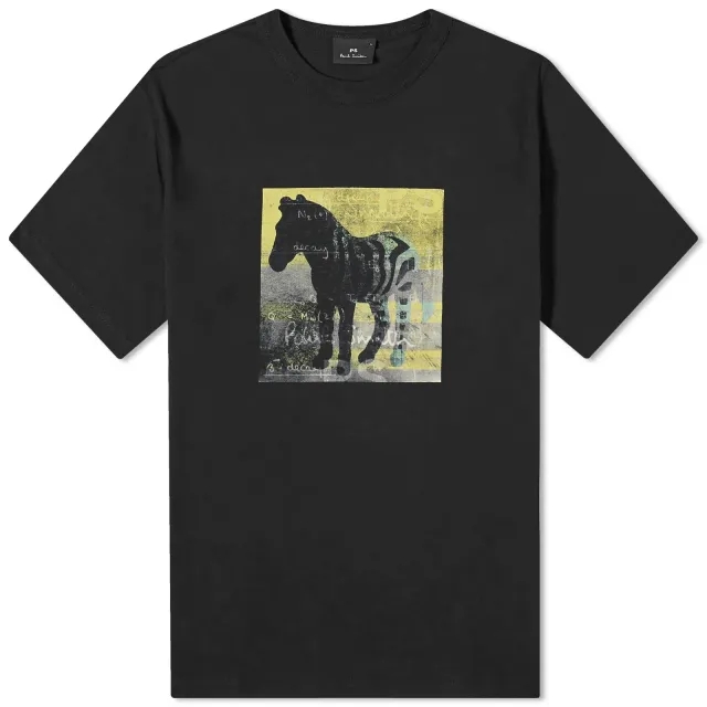 PS PAUL SMITH Zebra Square Regular Fit T-shirt - Black , Black