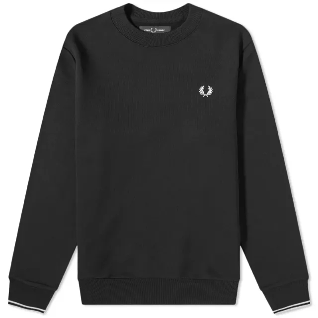 Fred Perry Crew Neck Sweat In Black