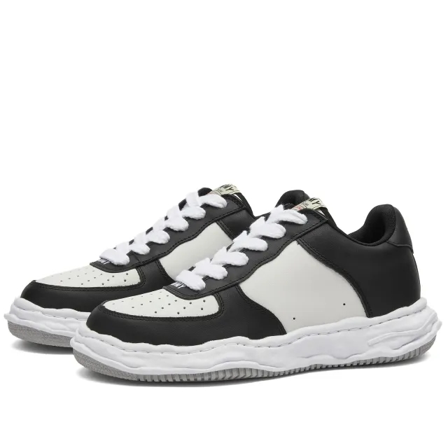 Maison MIHARA YASUHIRO Men's Wayne Low Original Sole Leather Sneaker Black/White