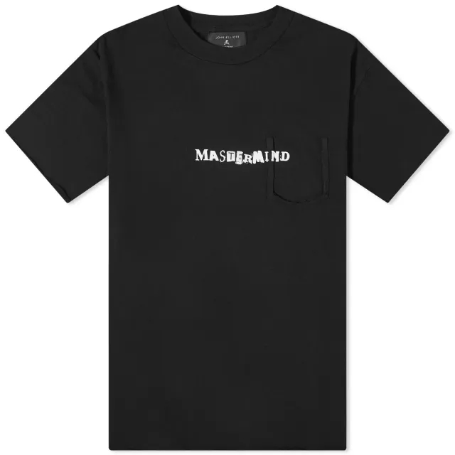 John Elliott Men's x MASTERMIND JAPAN Distress Lucky Pocket T-Shir Black