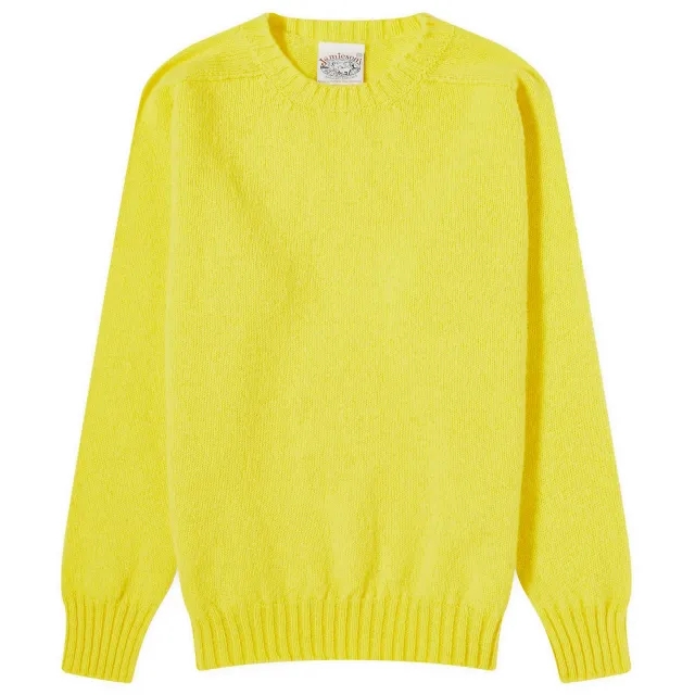 Jamieson's of Shetland Men's Crew Knit Mimosa