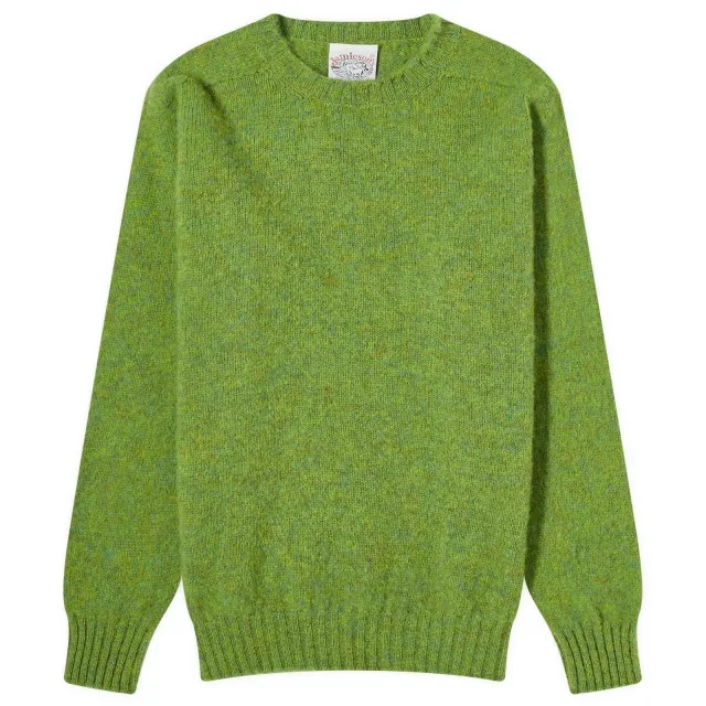 Jamieson's of Shetland Men's Brushed Crew Knit Leprechaun