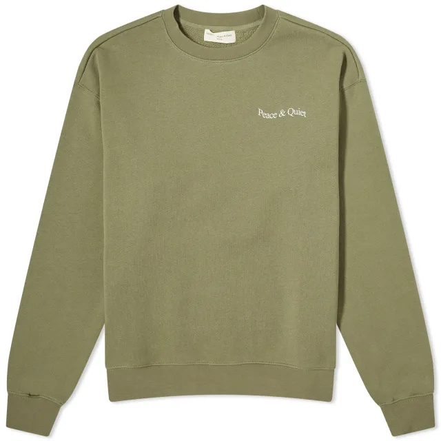 Museum of Peace and Quiet Men's Wordmark Sweatshirt Olive