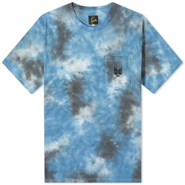END. x Needles Men's 'Indigo Wash' Inline T-Shirt