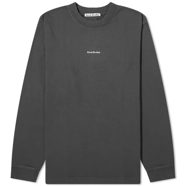 Acne Studios Men's Erwin Long Sleeve Stamp T-Shirt Black