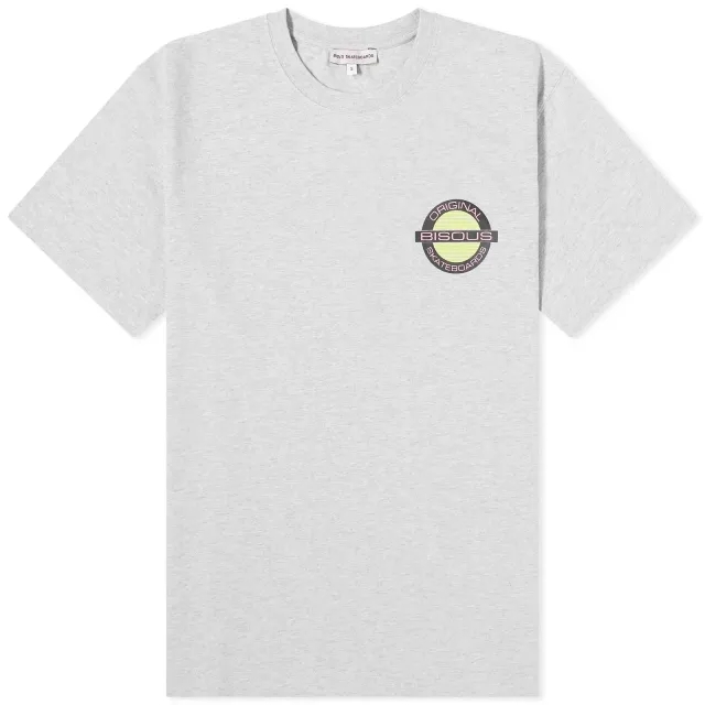 Bisous Skateboards Women's Circle T-Shirt Ash Grey