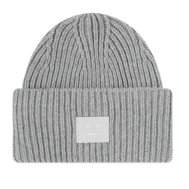 Acne Studios Pansy N Face Beanie Grey Melange