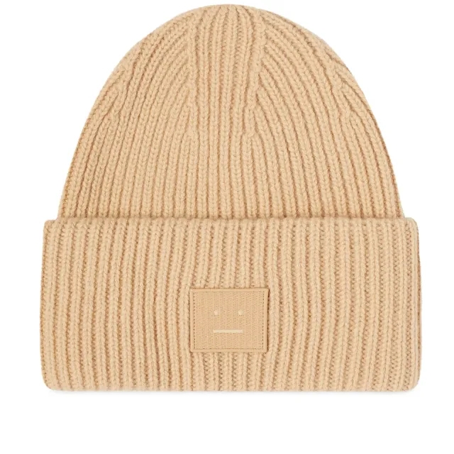 Acne Studios Men's Pansy N Face Beanie Biscuit Beige