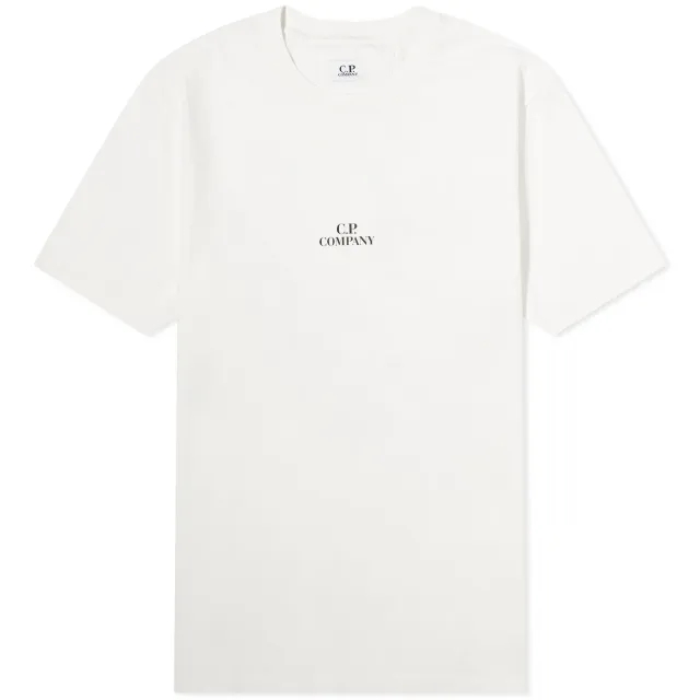 C.P. Company Men's 30/1 Jersey Graphic T-Shirt Gauze White