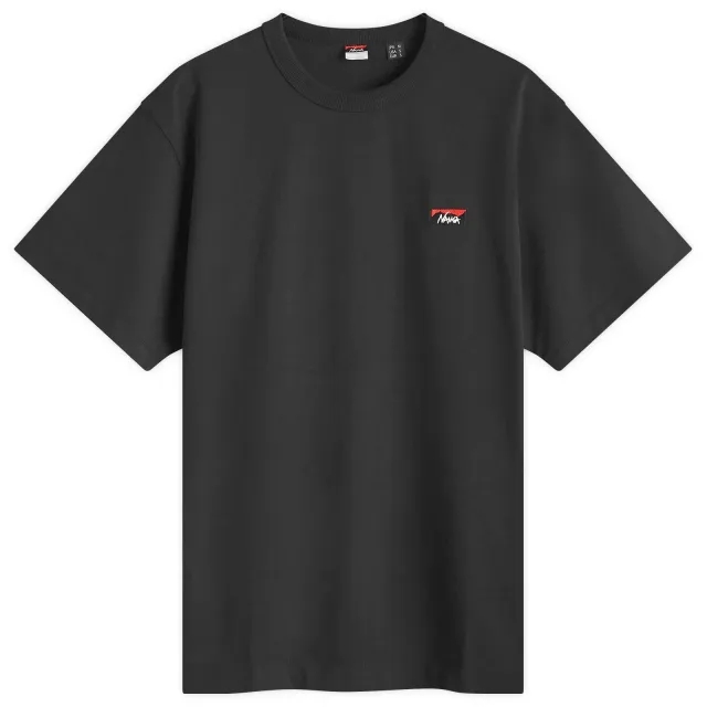Nanga Men's Eco Hybrid Box Logo Embroidered T-Shirt Black