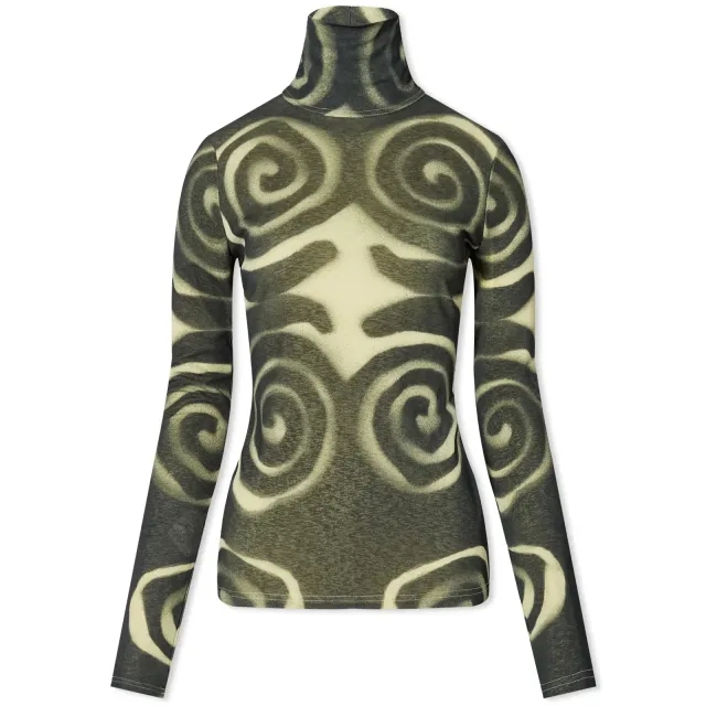 Nanushka Women's Long Sleeve Josa Sprial Top Spiral Spray