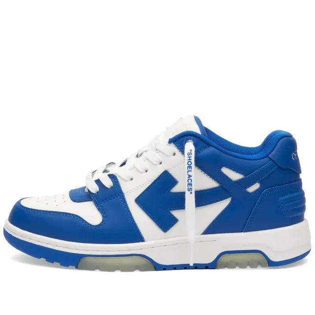Off-White Women's Out Of Office Calf Leather Sneakers White/Navy Blue