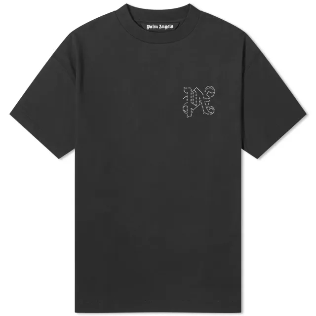 Palm Angels Men's Monogram PA Stud Tee Black